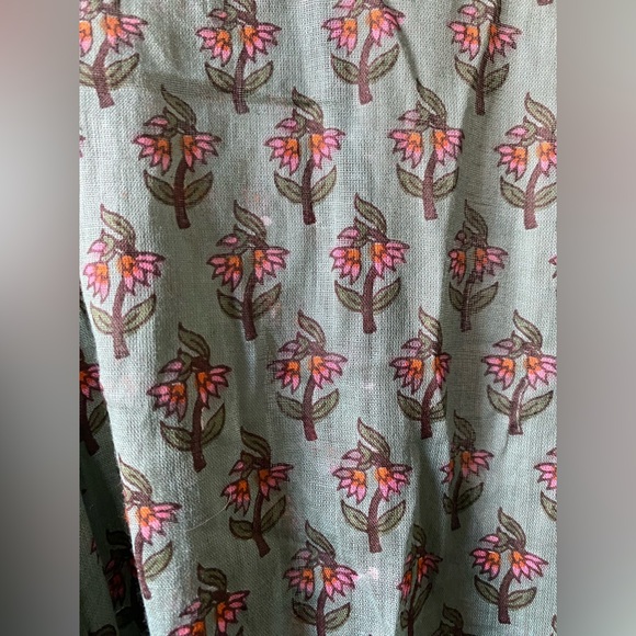 Daughters of India Zuri Wrap Maxi Dress M in Sage Sold Out Online! - Picture 7 of 11